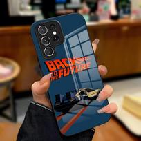 Karštas „Atgal į ateitį“ filmo telefono dėklas, skirtas Samsung S26 S25 Plus S20 S20 Plus S22 Ultra S23 FE S21 Plus S21 Ultra, stiklinis dangtelis Samsung S24